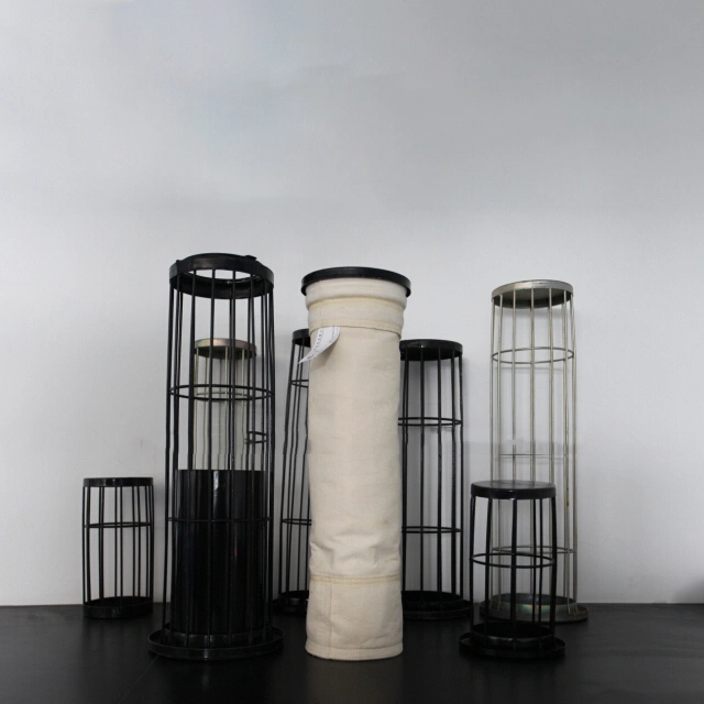 Cage enduite de silicone de sachet filtre d'acier au carbone chaud de vente de la Chine pour le sachet filtre