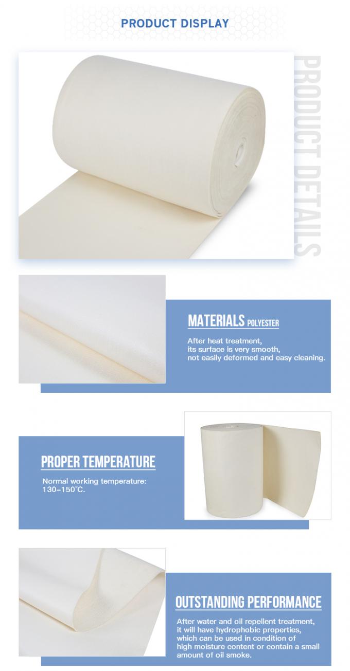 Utilisé pour l'aiguille industrielle de polyester de la poussière collection100% a poinçonné le tissu senti non-tissé de filtre à air pour le collecteur de poussière