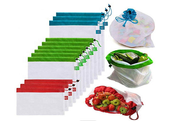 Sacs réutilisables lavables écologiques de Mesh Grocery Bags Nylon Mesh pour des légumes